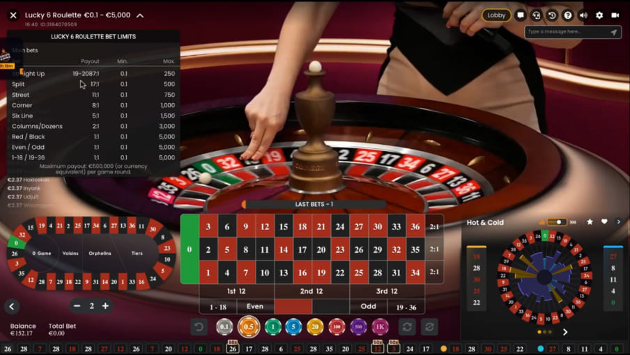 Screen Lucky 6 Roulette 1